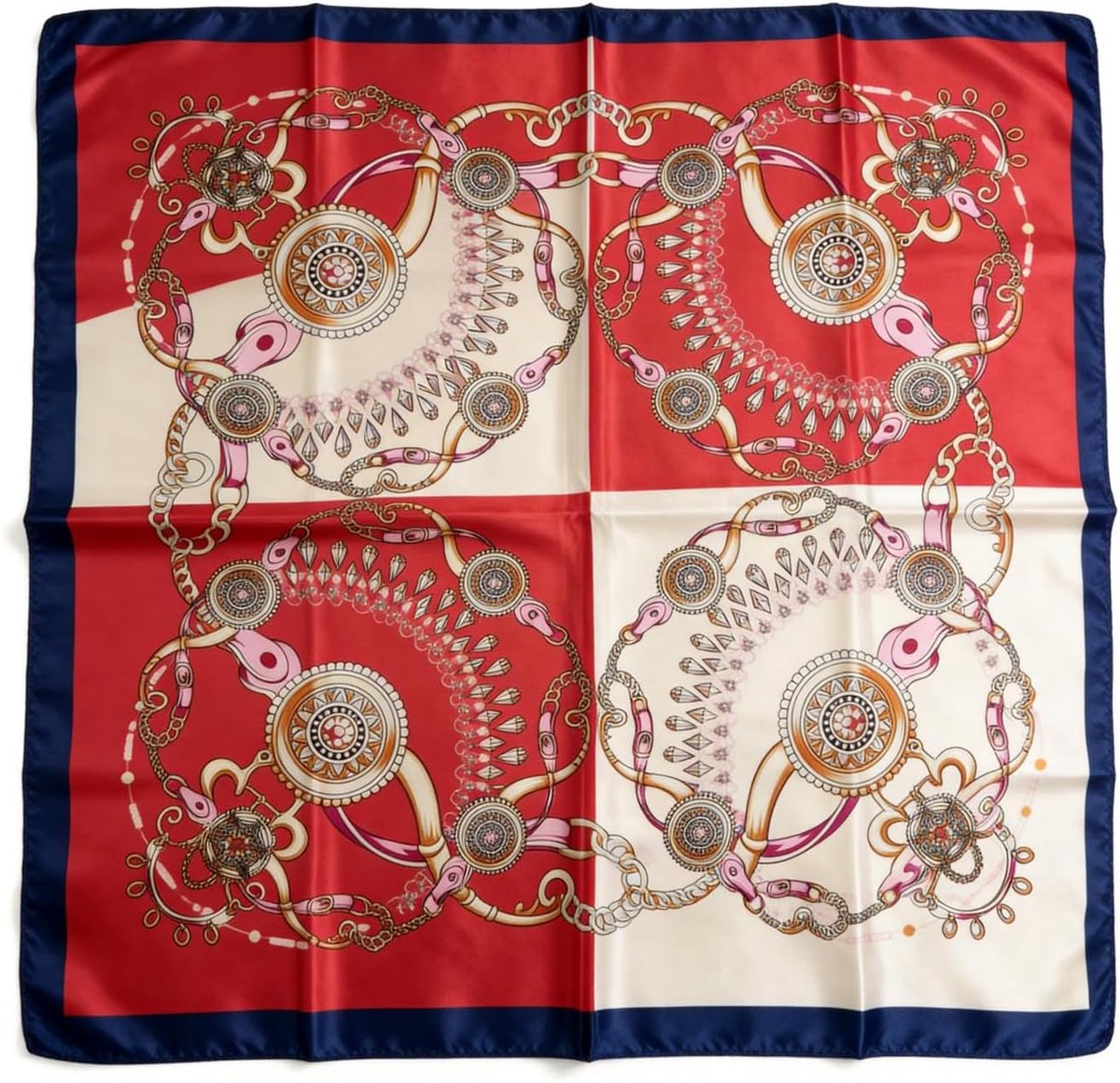 Leroy Vierkante Sjaal Dames 90x90cm Zijden Sjaal Luxe Zomer Sjaal Strand Shawl