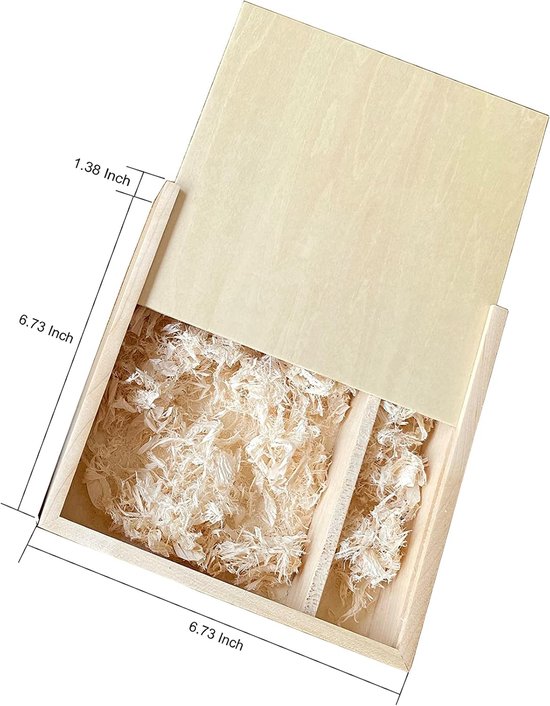 Geschenkdoos met schuifblad, discrete houten dozen met schuifdeksel, USB-doos, fotodoos, bruiloft geheugenbox, voor fotografen/klanten walnoot/esdoorn (walnoothouten doos) — afbeelding 5