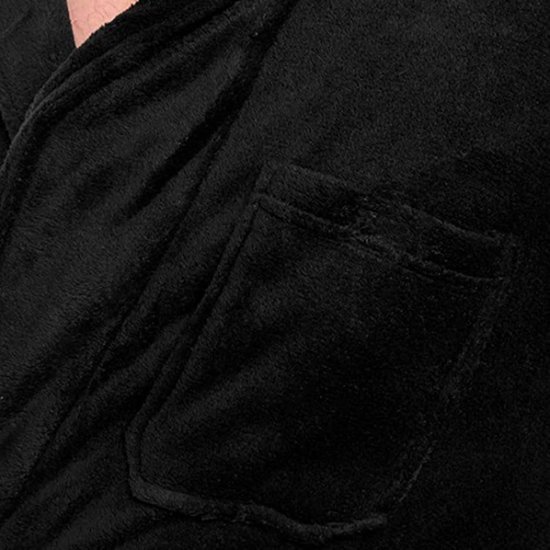 Gewaad heren Winter Warme Gewaden Dikke Verlengde Pluche Sjaal Badjas Kimono Thuis Kleding Lange Mouwen Gewaad Jas good — afbeelding 4