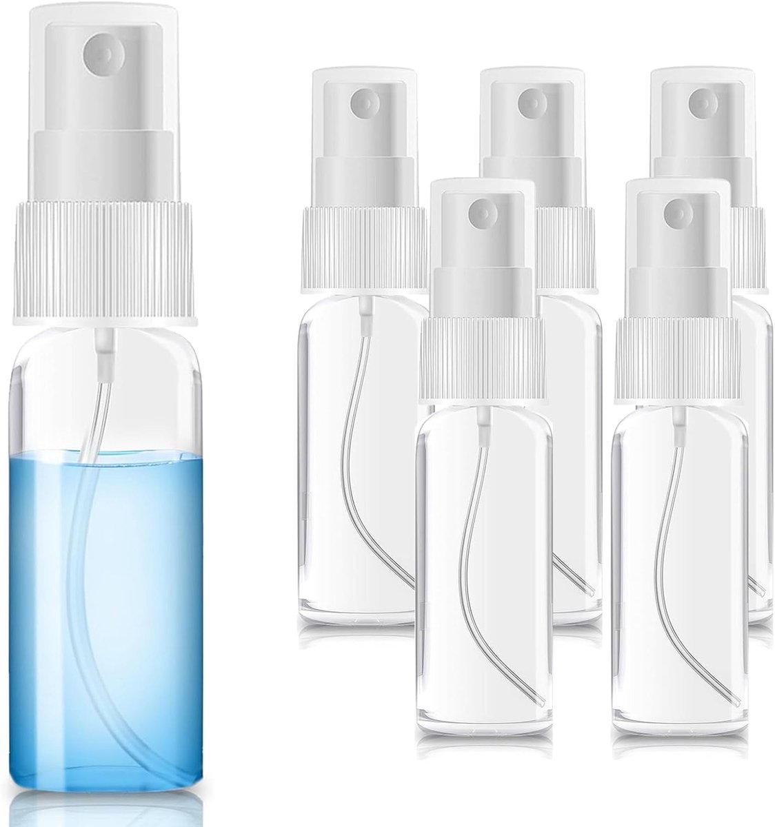 Lege Sprayfles – Herbruikbare Mini Vernevelflessen met Fijne Nevel – Transparante Flessen voor Parfum, Water & Reinigingsmiddelen (15, Microliter)
