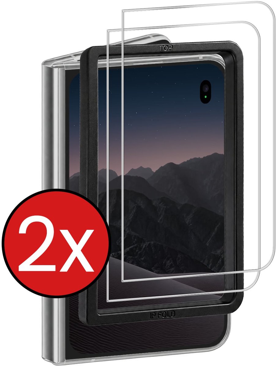 Screenprotector - 2 Stuks - Geschikt voor Apple iPhone Duo - Met Installatie Frame - Beschermglas - Gehard Glas - Tempered Glass - Screen Protector
