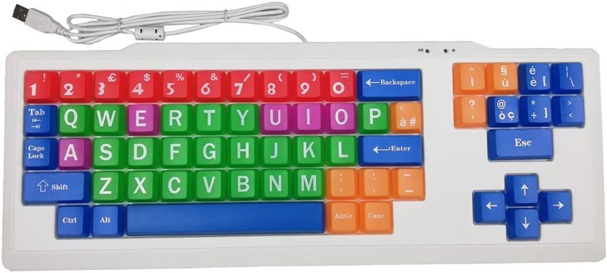 kleurrijk toetsenbord om het leren van kinderen te verbeteren - Italiaanse lay-out - Educational Keyboard Kids