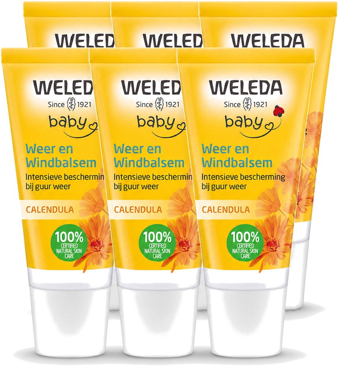 6 x WELEDA - Weer & Windbalsem - Baby & Kind Calendula - 30 ml - Voordeelverpakking - 6 stuks