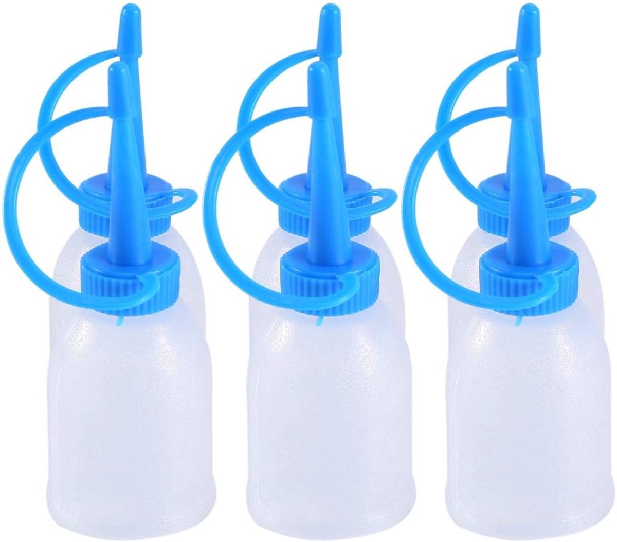 6 Stuks Plastic Knijpfles small squeeze bottles 1 oz 30 Ml Knijp Lege Fles Naaldtip Druppelflessen met Trechterdop Industriële Olie Knijpdispenser precision tip applicator bottle Tropfflaschen