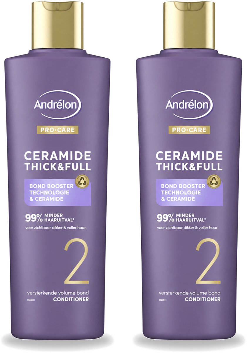 2 x Andrélon – Conditioner – Pro Care Ceramide Thick & Full – 250 ml - Bulkverpakking - 2 stuks