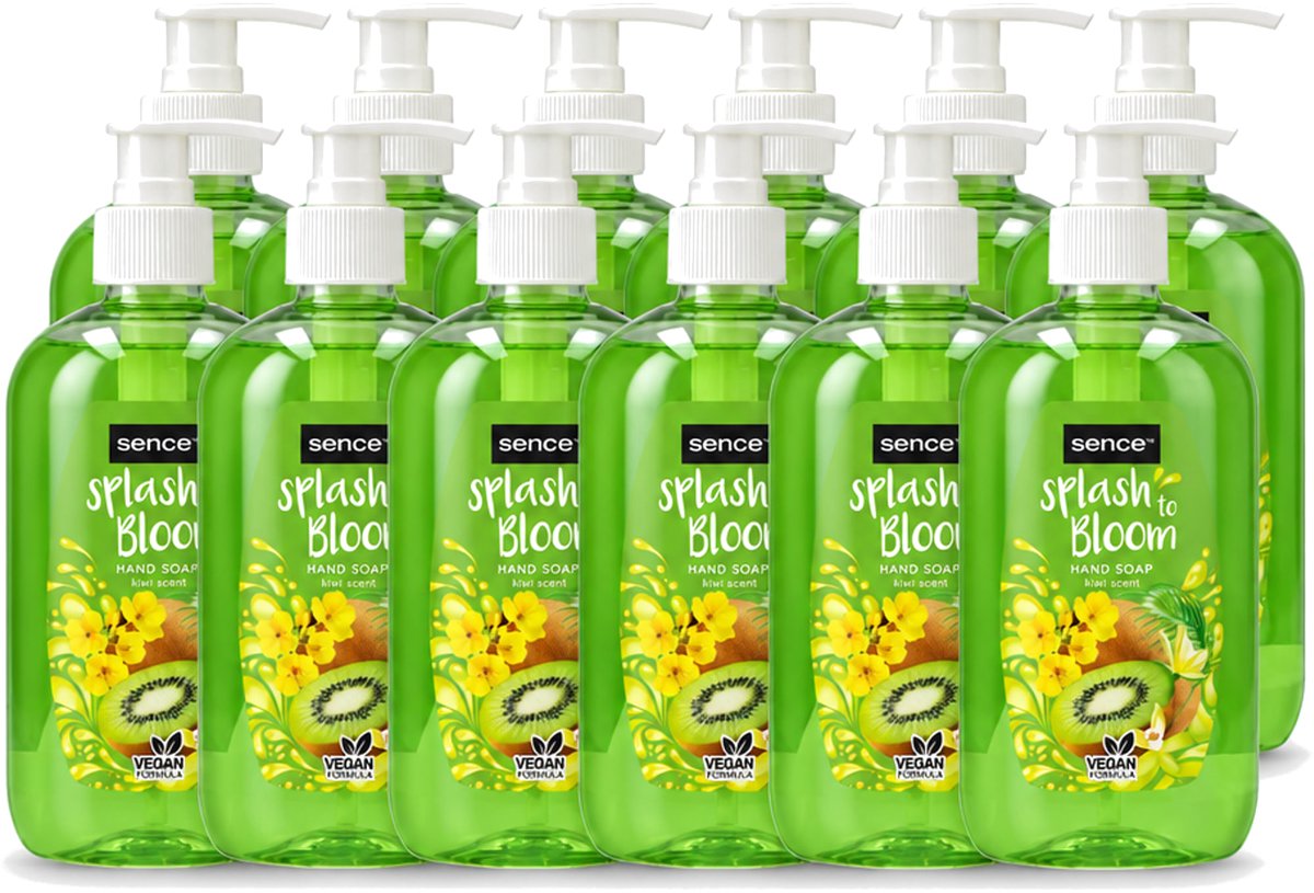 12 x Sence – Handzeep – Splash To Bloom Kiwi – 500 ml - Voordeelverpakking - 12 stuks