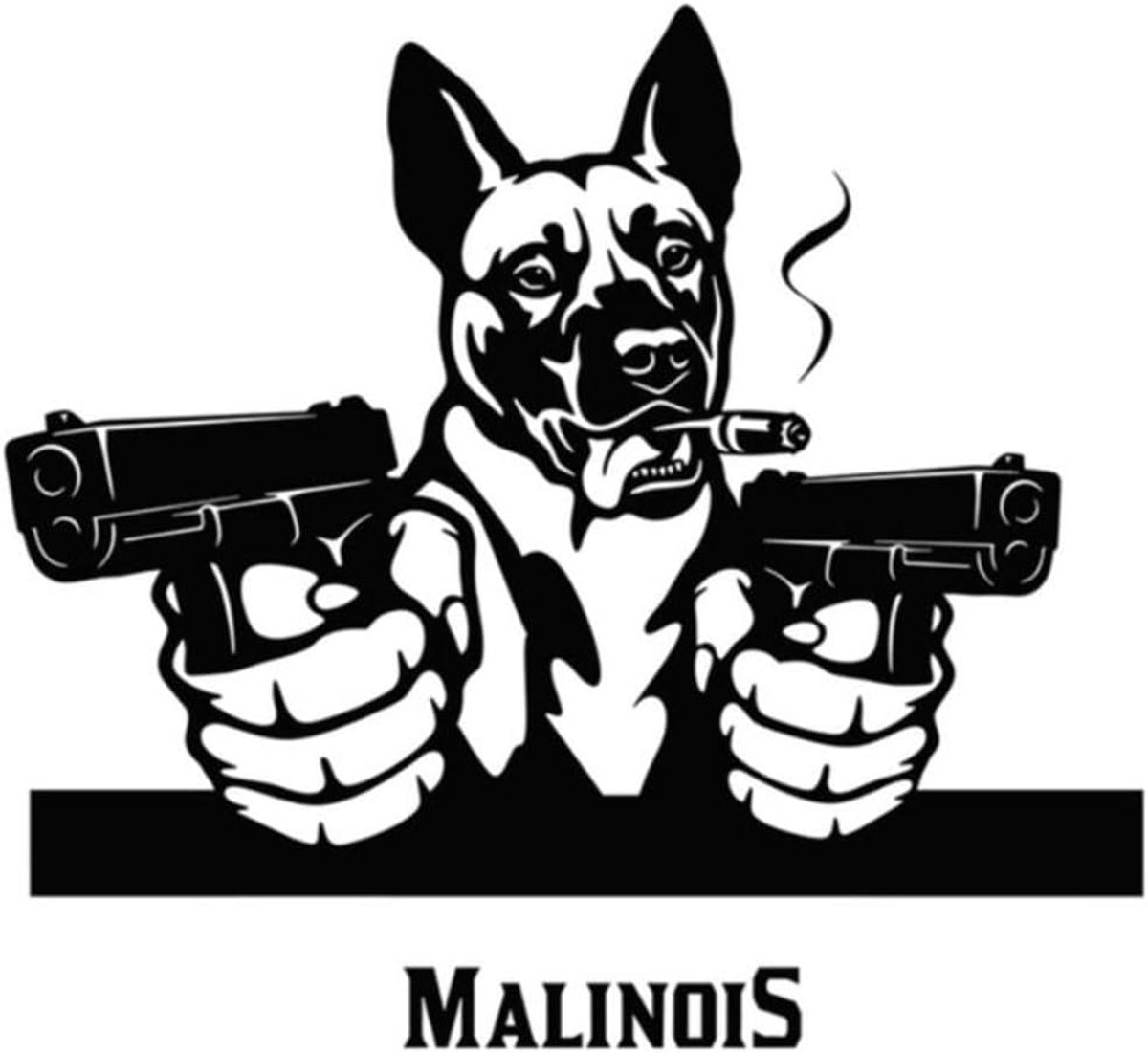 15 cm Zwart Belgische Malinois Sticker Zwart Belgian Malinois Autosticker Huisdier Hond Waterdichte Sticker Belgische Malinois Grappige Autosticker Bumper Achterruit Decor