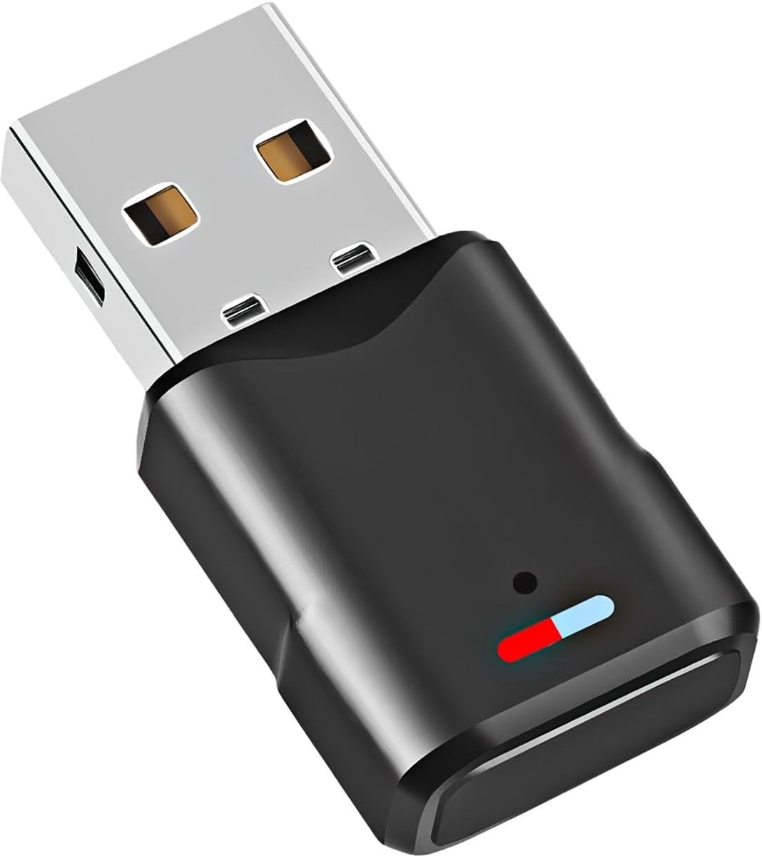 USB Bluetooth 5.3 voor PS5/PS4/PC/Switch Console, Faible Latence Audio Dongle Bluetooth 5.3 Clé Adaptateur USB 3 Mbit/s émetteur Récepteur Bluetooth voor Macos/Windows/Casques/Enceintes