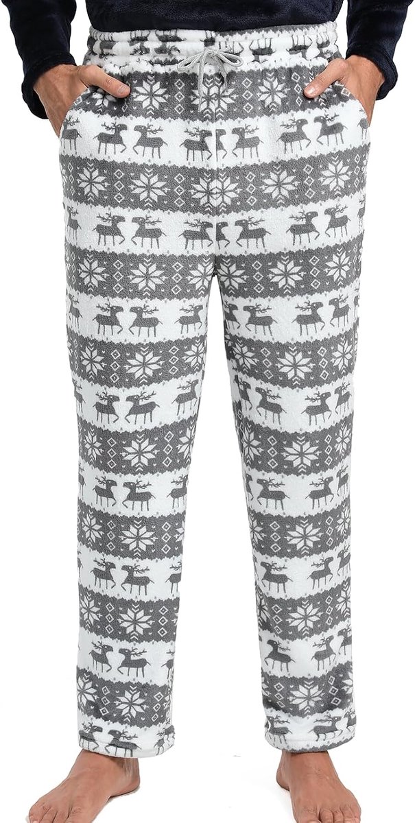 Herenpyjamabroek van fluweel voor herfst en winter