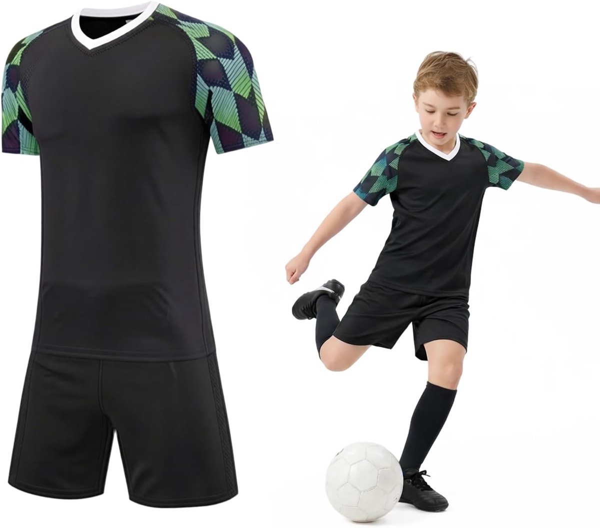 Kind, Voetbaltenue voor Jongens en Meisjes Ademend, Trainingsset 6-13 Jaar