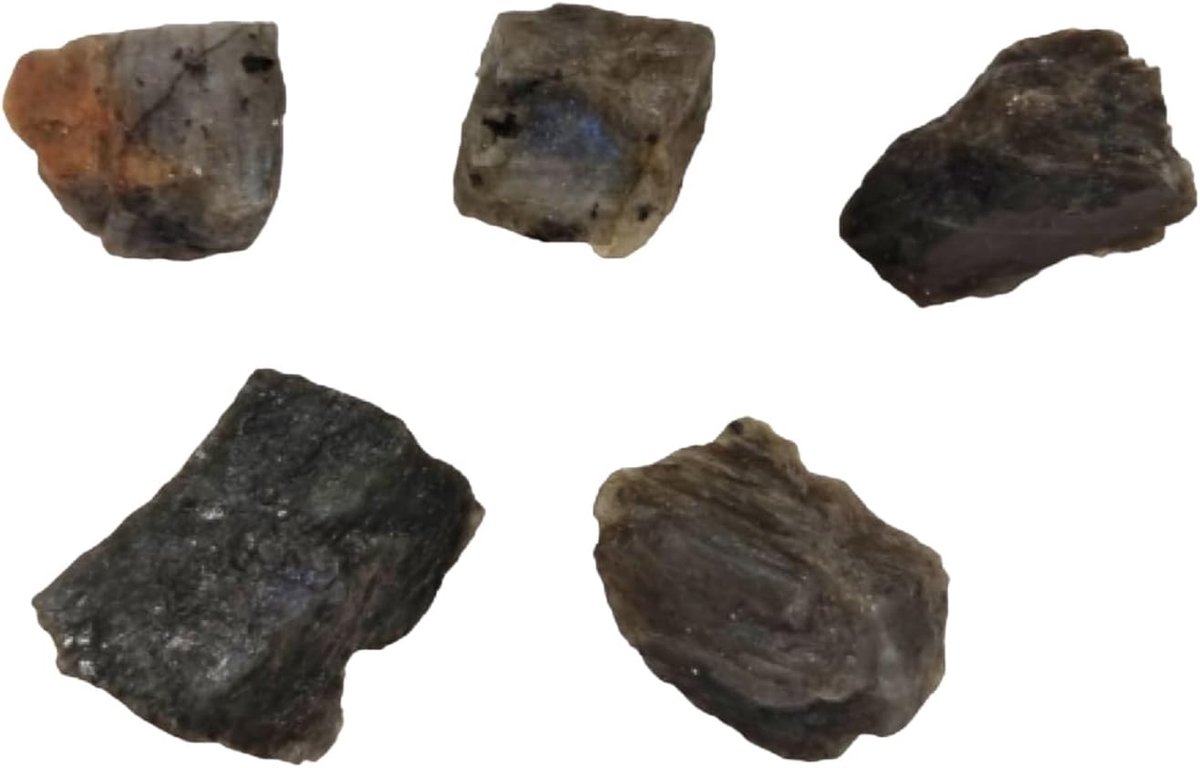 labradoriet steen 20 tot 30 mm 5 stuks, ruwe labradoriet cover, natuurlijk kwartskristal voor het maken van sieraden (Labradoriet, 5)