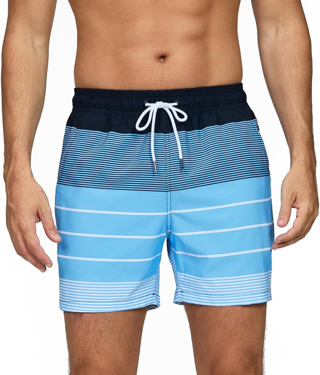 Zwembroek voor heren met zakken met ritssluiting, ademend, sneldrogend en waterafstotend, zomershorts voor heren met meshvoering en trekkoord