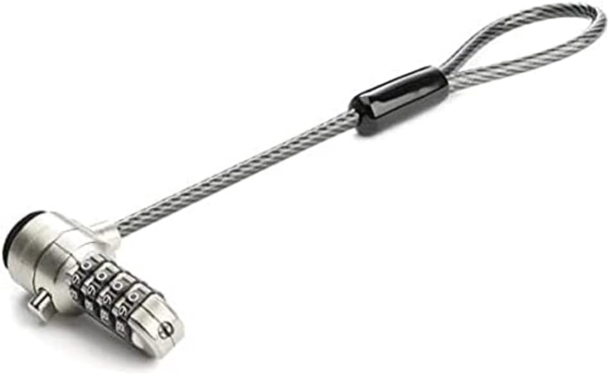 kabelslotverlenging (15 cm staalkabel, 4-cijferig cijferslot, 2,5 cm lus, Kensington notebookslot)
