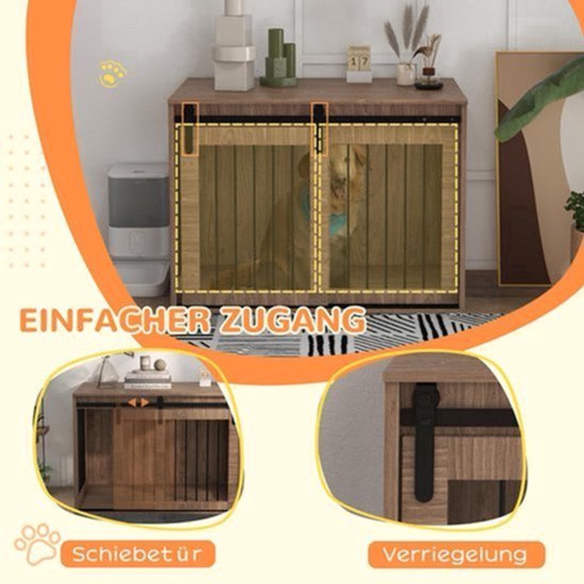 Hondenbench – Hondenkooi – Hondenhok – Bench – Dierenkooi – Opvouwbaar – Stevig Metalen Frame – Inklapbaar Met Handvat