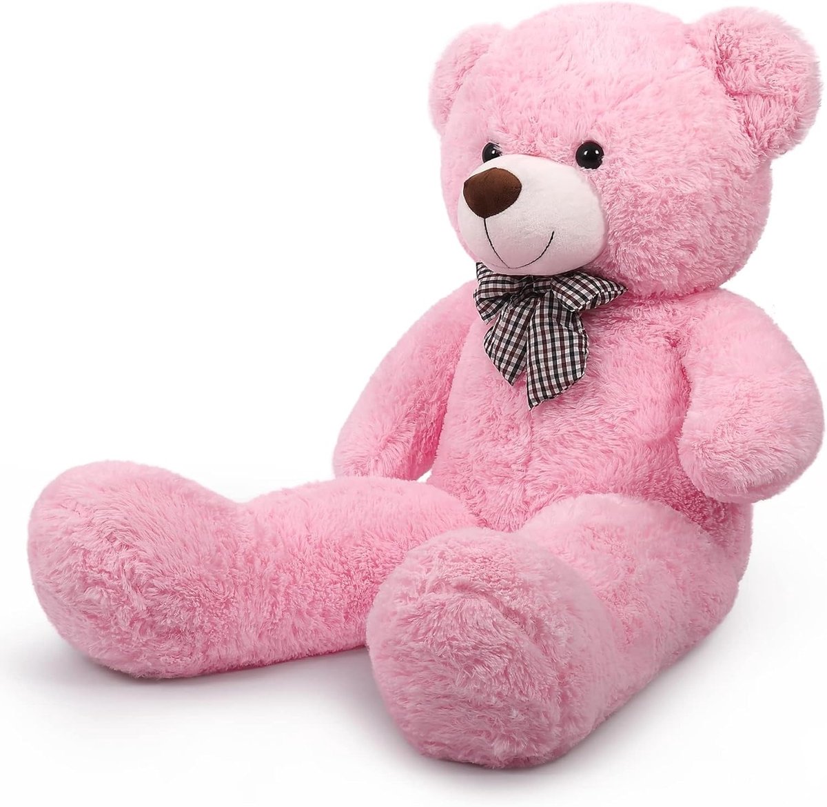 Knuffelbeer 120 cm - Grote Teddybear Pluchepop voor Kinderen en Vriendin, Roze