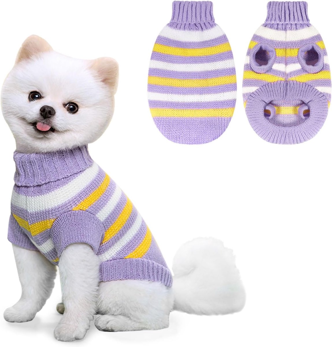 Hondentrui voor Kerstmis, warme gebreide trui, kersttrui voor honden, huisdierkostuum, mantel