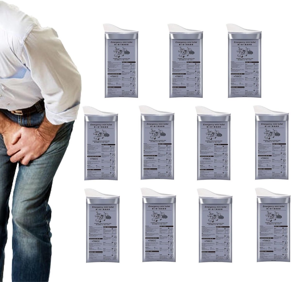 Opvangzak 10 Stuks per Verpakking Geurloos Unisex Draagbaar