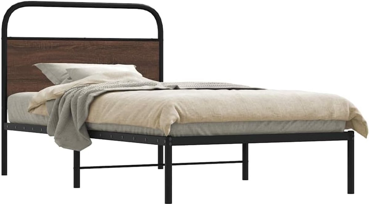 Constructie klassiek design hoofdbord bruin eikenkleur 90x190 cm