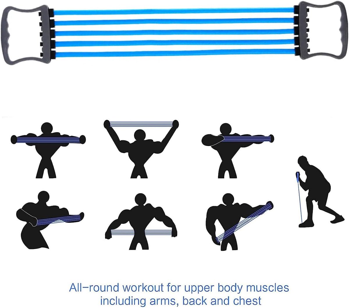 Expander Borst Expander 5 Afneembare Borst Expander Weerstandsband voor thuis, sportschool, schouders, armspieren training