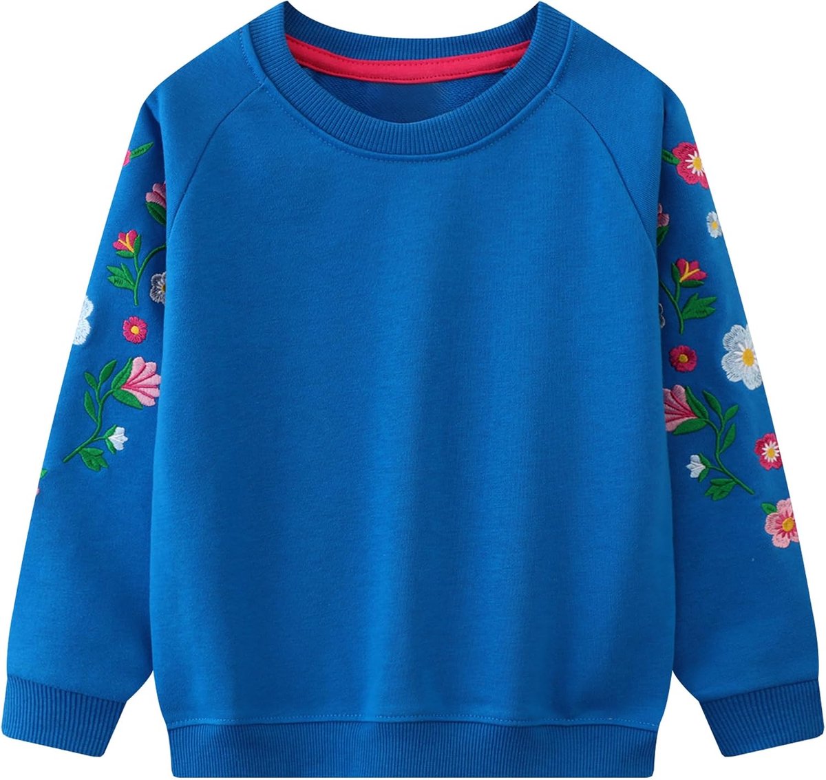 Sweatshirt Meisjes Kinderen Lange Mouwen Pullover Katoen Casual Jumper Eenhoorn Regenboog Pailletten Borduurwerk Kinderkleding Ronde Hals Lente Herfst Trui Tops voor Peuter Leeftig 2-7 Jaar
