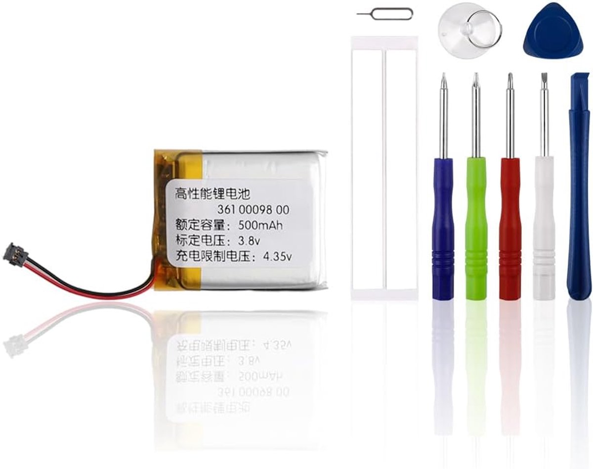 361-00098-00 vervangende accu compatibel met Ga-rmin Fenix 5X, 5X Plus, 5X Running smartwatch batterij met gereedschapsset