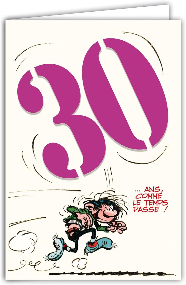 Lagaffe GLCT-6054 verjaardagskaart 30 jaar