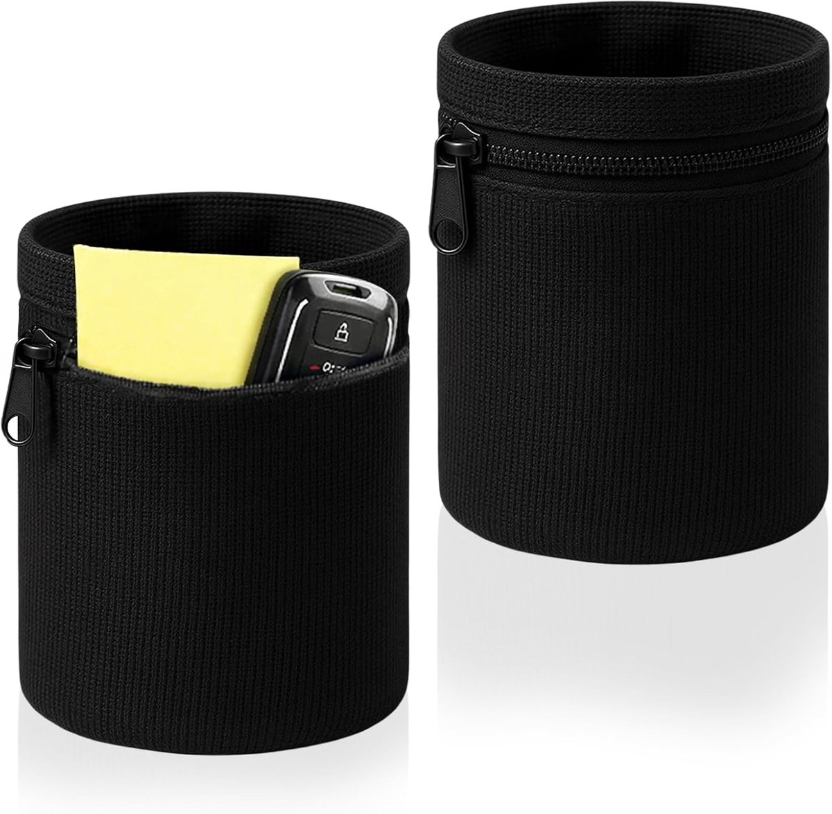 2 stuks polstas polsband, zwart katoenen zweetband, zweetbanden pols met praktisch voor voetbal, joggen, basketbal en tennis sport