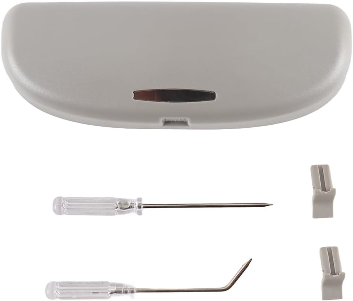 Handvat voor brillenkoker (grijs), auto-zonnebrilhouder van ABS, compatibel met F20/F40, F30/F34/G20 enz.