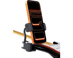 Telefoonhouder voor elektrische gitaarkop - universele smartphonehouder voor elektrische gitaar/bas, 360 ° draaibare en verstelbare clip, ideaal voor video-opname/livestreaming/online onderwijs
