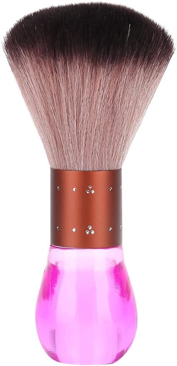 Halsdoekborstel voor Kapper en Salon Gebruik Om Haar Rond Het Gezicht en de Halslijn en Oren Af ​​te Borstelen, Blauw en Roze Optioneel(roze)