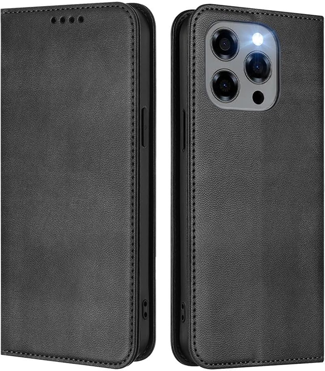 Hoes voor Doogee Note 58 / Note 58 Pro Case, [Magnetische Sluiting] Anti-val en Vingerafdrukbestendig, PU Lederen Portefeuille Stijl Folio Case. Black