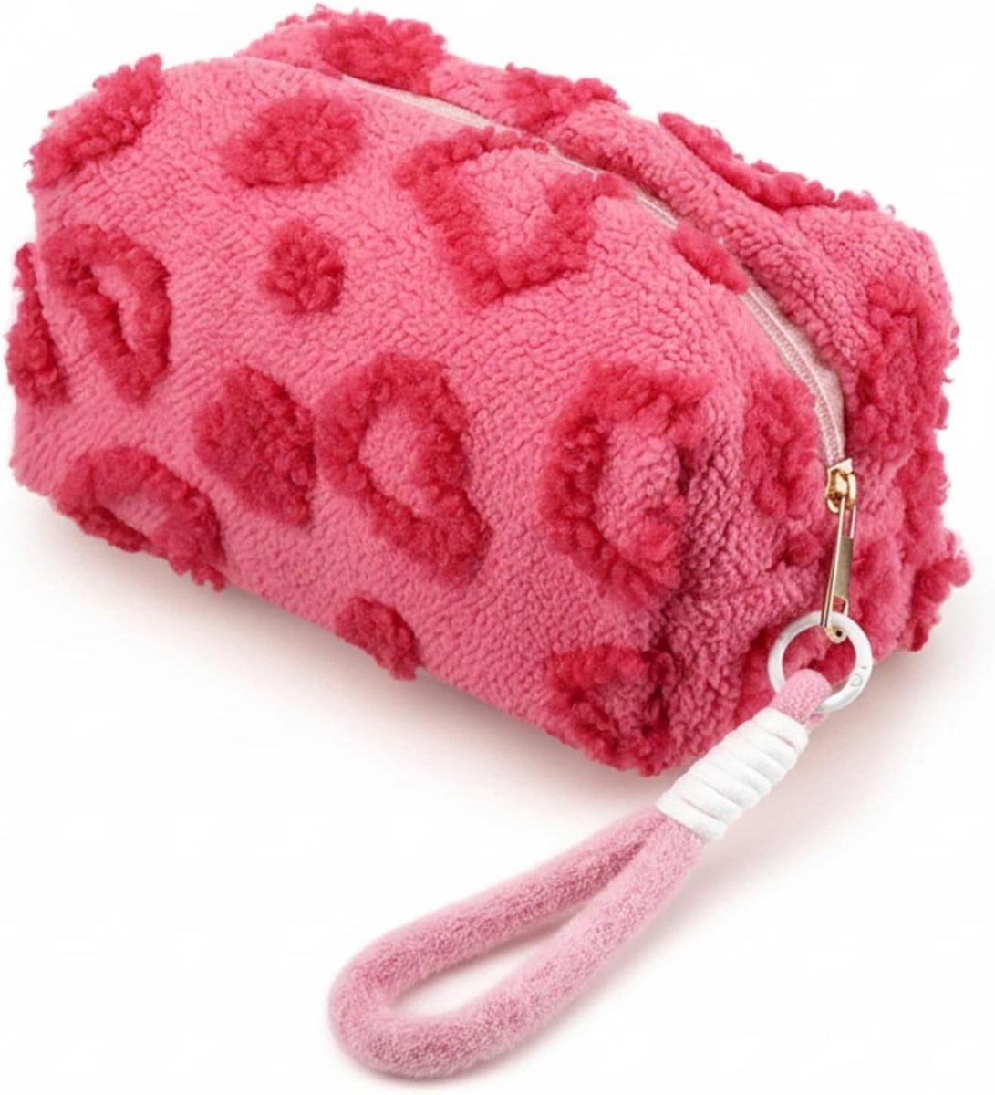 Cosmetische tas meisjes, cultuur tas dames Vanity tas, Kosmetyczka Damska met rits, schattige hartvormige make-up tas roze draagbare make-up organizer