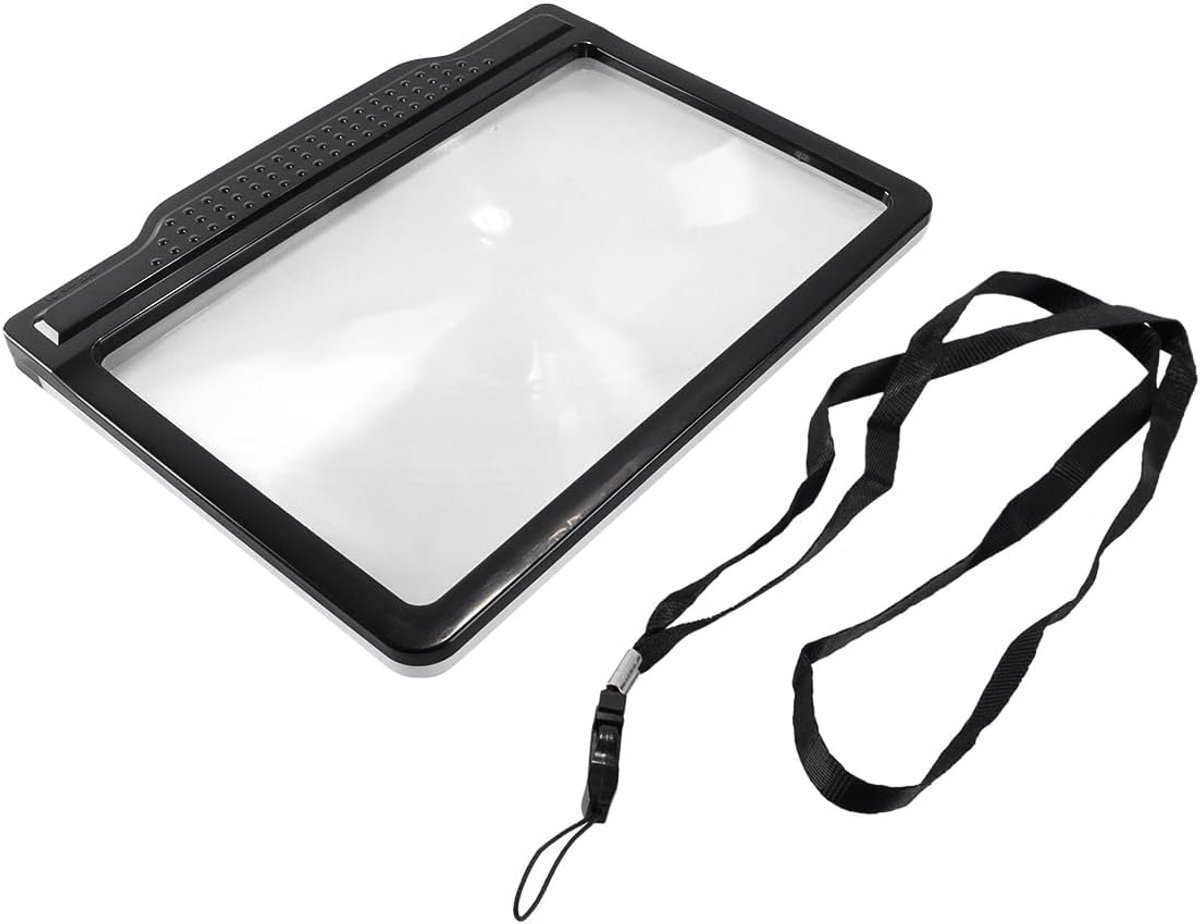 4X oplaadbaar vergrootglas voor lezen, handleesvergrootglas met licht voor horlogeboeken, krant, kleine lettertjes, zwart