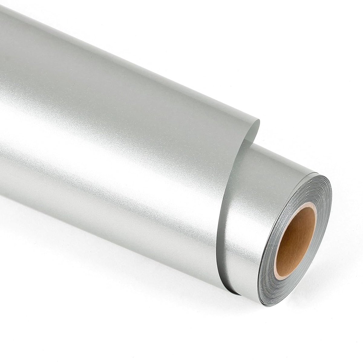 Vinyl Brons zilver plotterfolie textiel, 30,5 cm x 1,8 m flexfolie voor plotteren op textiel voor Cricut en Silhouette Cameo, textiel plotterfolie om op te strijken voor DIY T-shirts en stoffen