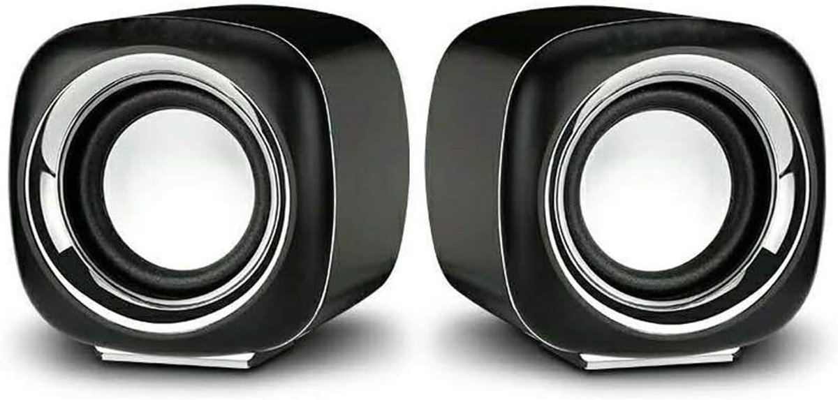 USB-luidspreker, 6 W, draagbare mini-pc-luidspreker met 3,5 mm jack voor computers en laptops, heldere stereo-geluidskwaliteit, USB-voeding