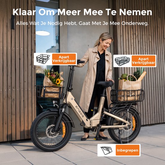 ENGWE L20 3.0 Boost Elektrische fiets - Actieradius 135km - Verwijderbare accu 48V13,5Ah - Motor 250W - Shimano 7 versnellingen - Hydraulische schijfremmen - 20 Inch Forenzen E-bike - Fatbike - Zwart - Inclusief fietsslotcombinatie — afbeelding 5
