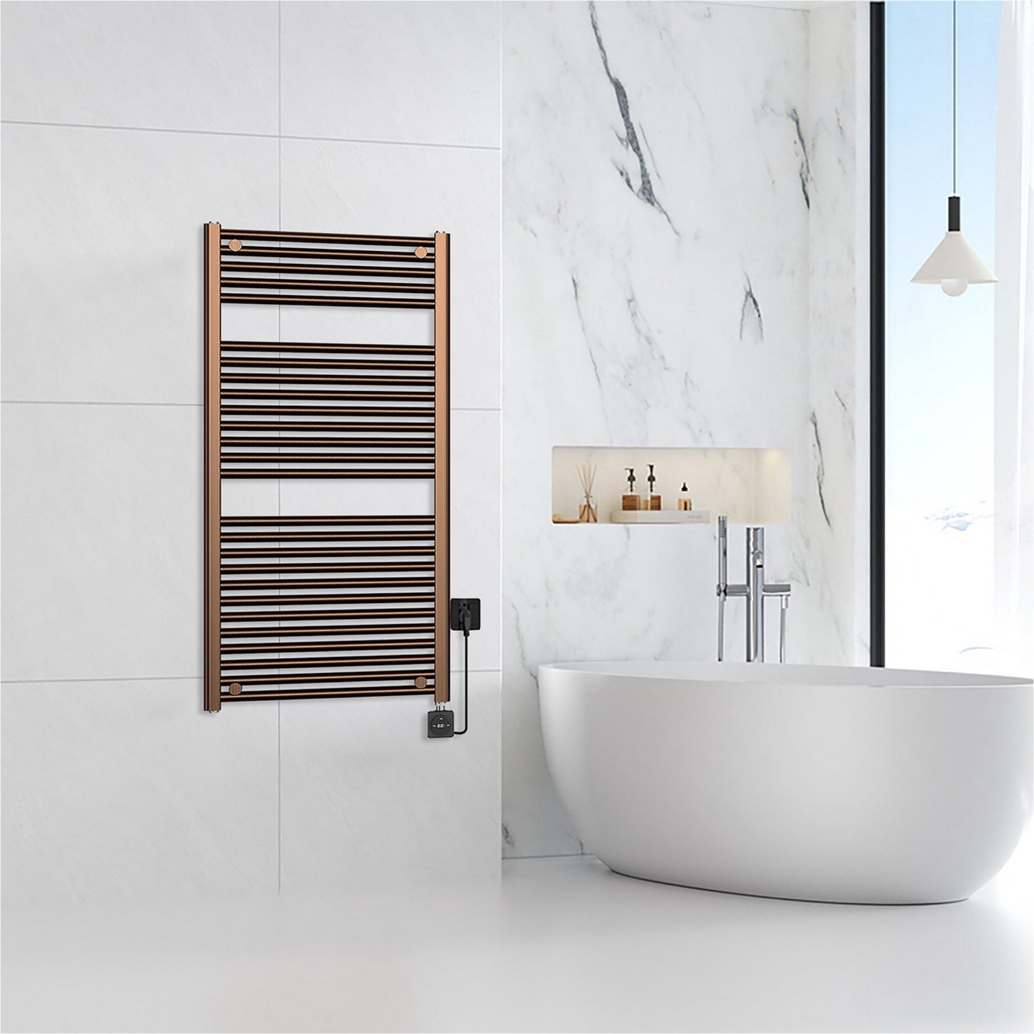 Wiesbaden Elara Elektrische Radiator Smart WiFi 118,5 x 60 cm - Brons Koper