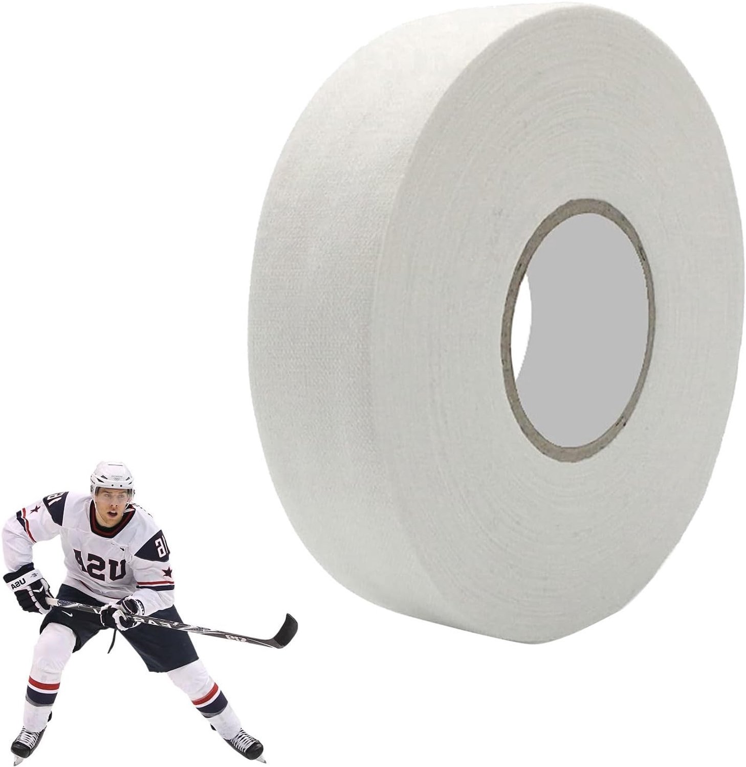Hockey Tape Grip Tape voor Hockey en Tennisrackets - 25 m × 25 mm Wit, Sterk en Duurzaam