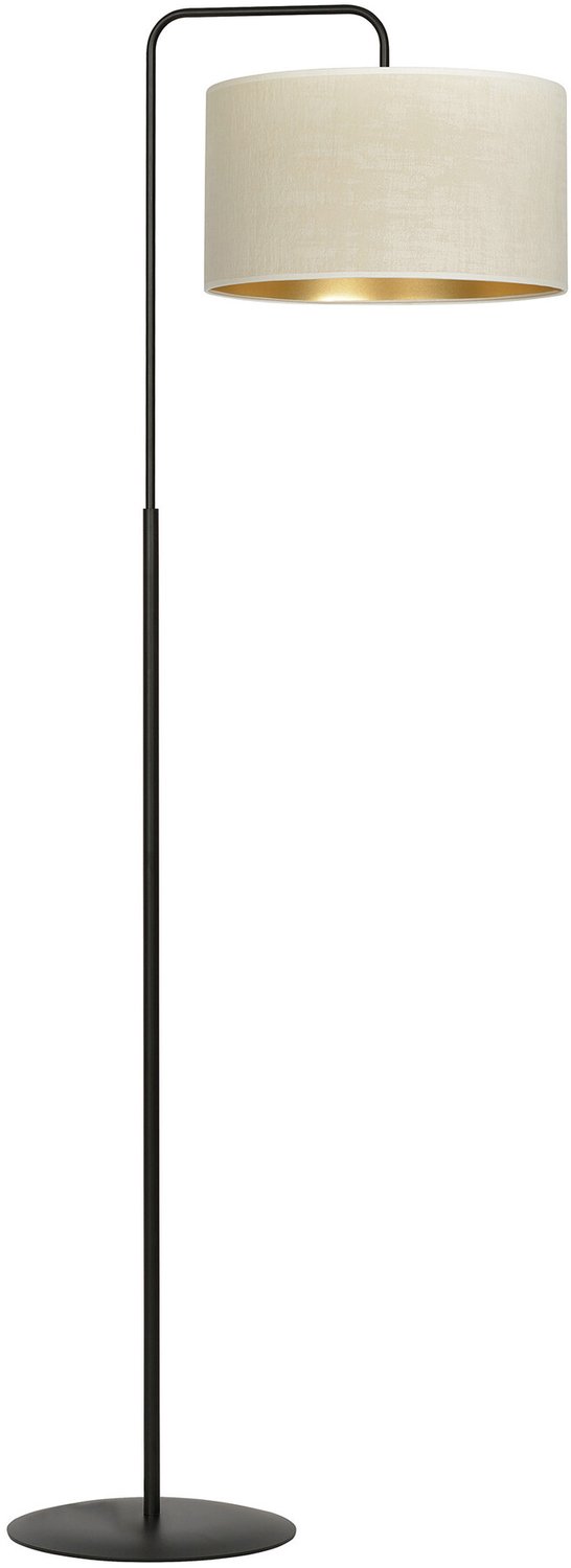 Emibig Jammerbugt vloerlamp gebogen beige rond 1x E27 - Perfect voor een Scandinavische sfeer