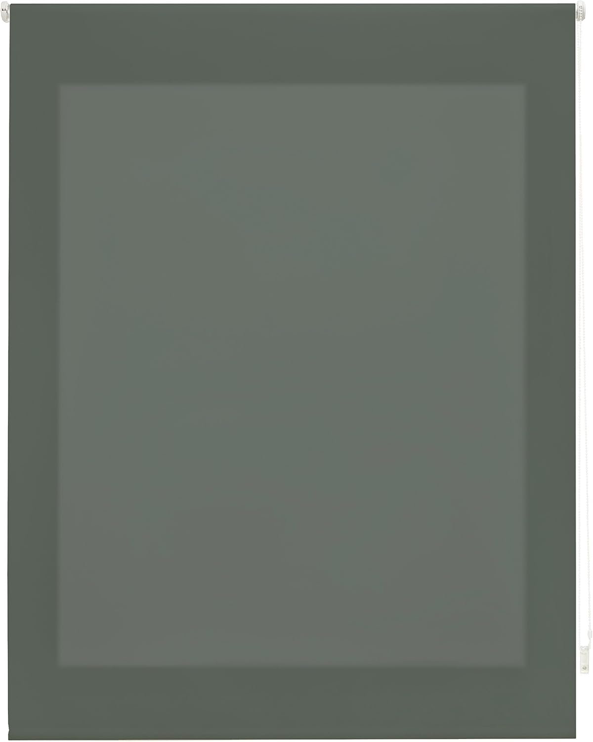 Rolgordijn doorschijnend 140x175 cm - pastel grijs - 100% polyester - eenvoudig te installeren - ServiceTopper