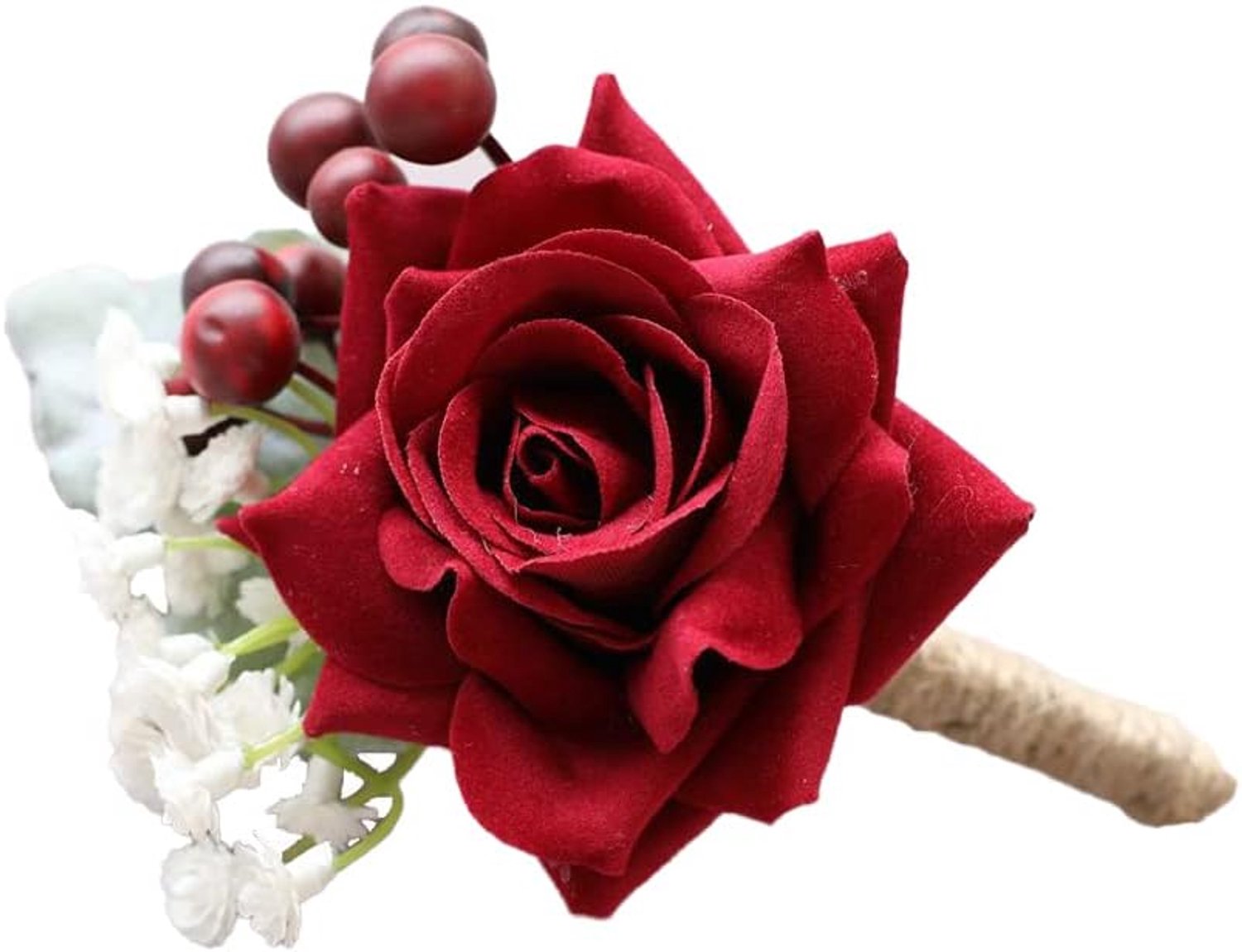 Boutonniere roos corsage set - 2 stuks - kunstmatige rozen - perfect voor bruiloften - ShopVlot