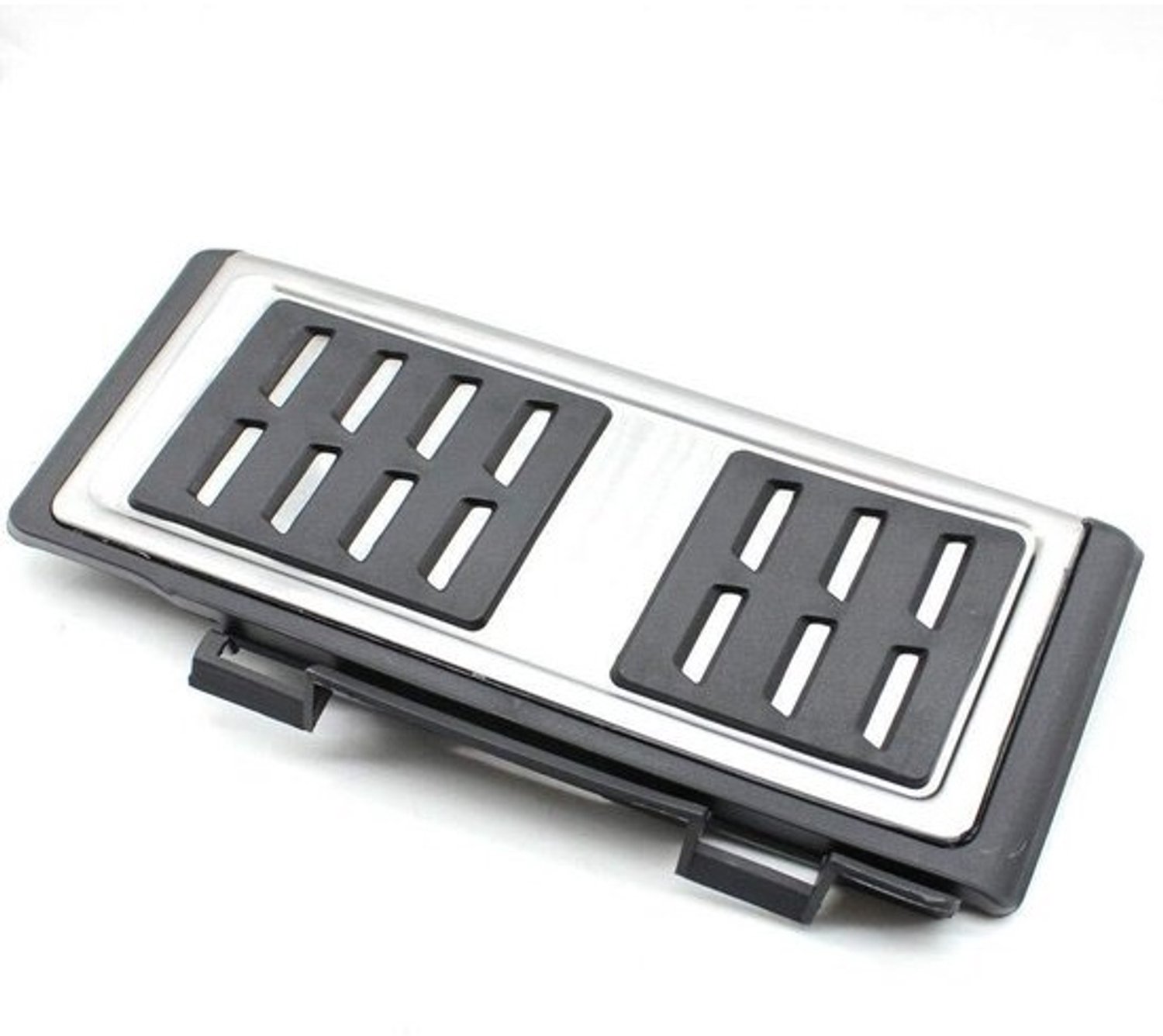 Pedaal Covers Set - Auto Interieur - Verbeteren Rijervaring - Antislip Rubber - 3 Delen - Zilver