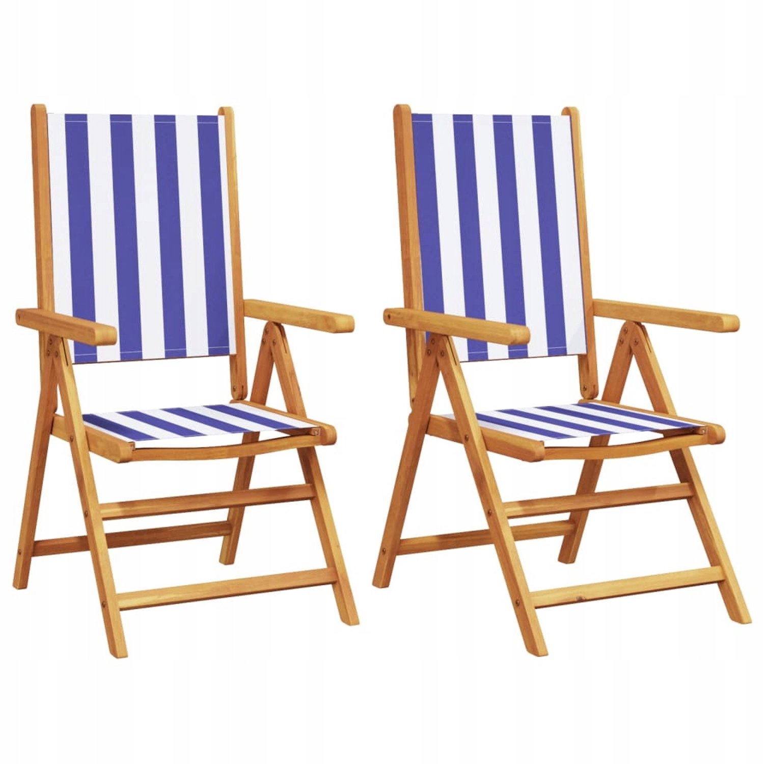 2x Houten Tuinstoelen Klapbaar Acaciaboom, Comfortabel & Duurzaam