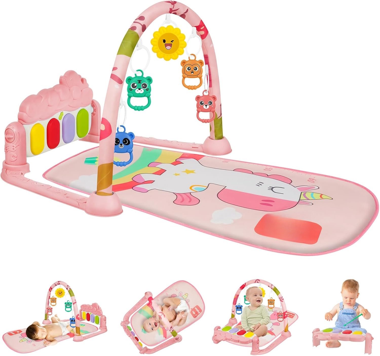 QEVA Pianomat - Dansmat - Muziek Speelmat - Roze - 76cm x 56cm x 43cm