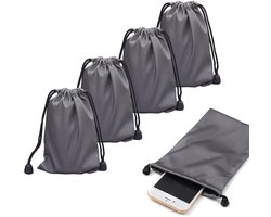 WeddHuis 4 stuks Drawstring opbergtas, microvezel waterdichte droogzak, opbergzak koord opbergzak voor mobiele - ShopVlot