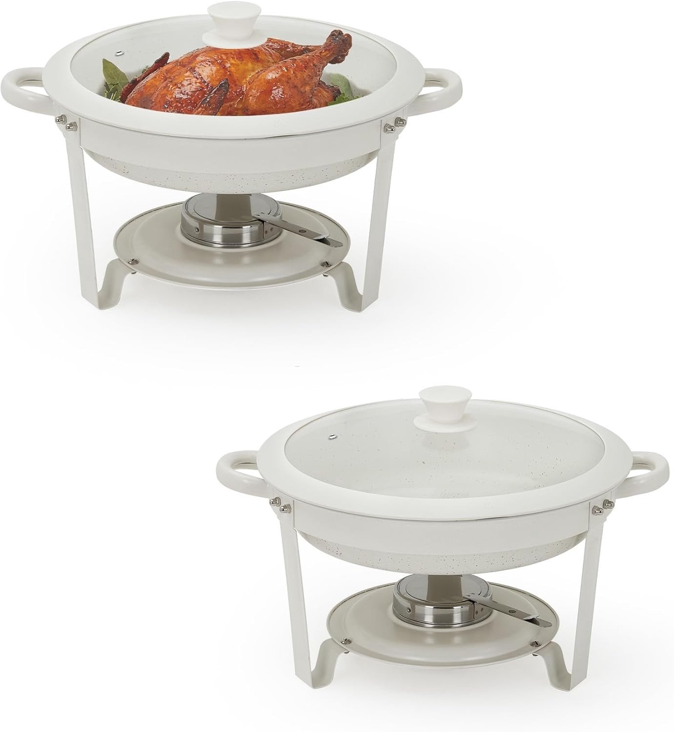 Buffet Voedselverwarmers - 5.3QT - 2-Pack - Maifanite Gecoate Antiaanbaklaag - Voor Bruiloften en Catering