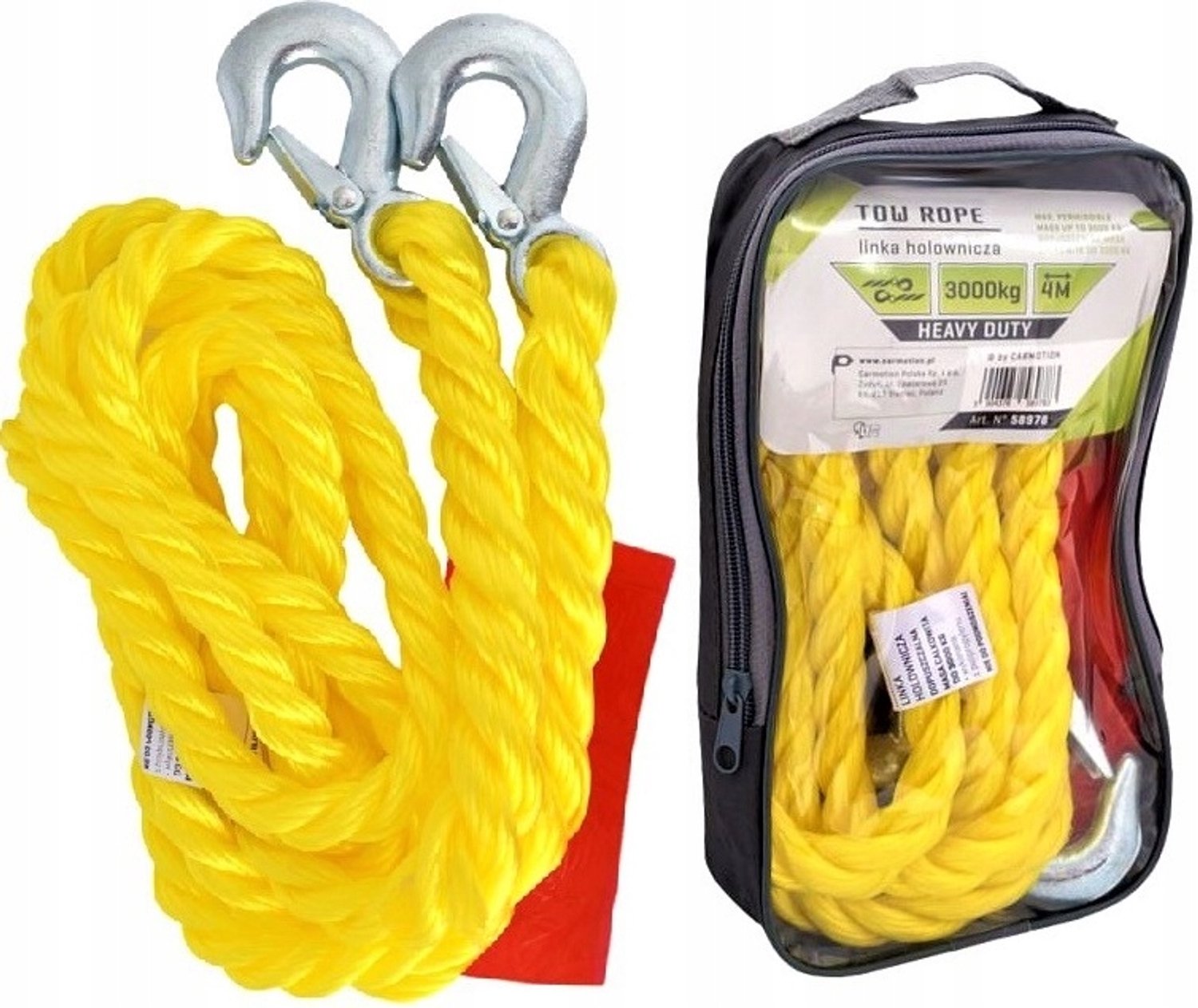 Merkloze Trekhaak 4m 3000kg met Haken