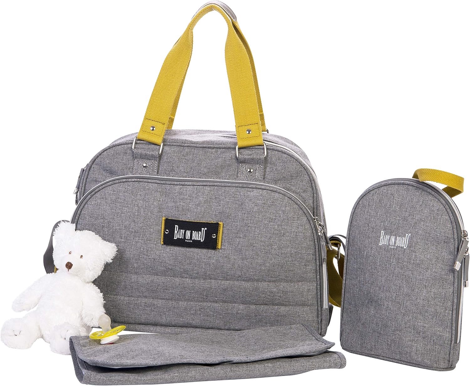 Baby on board Diaper bag, Urban Yellow Stone 1 piece - ShopVlot