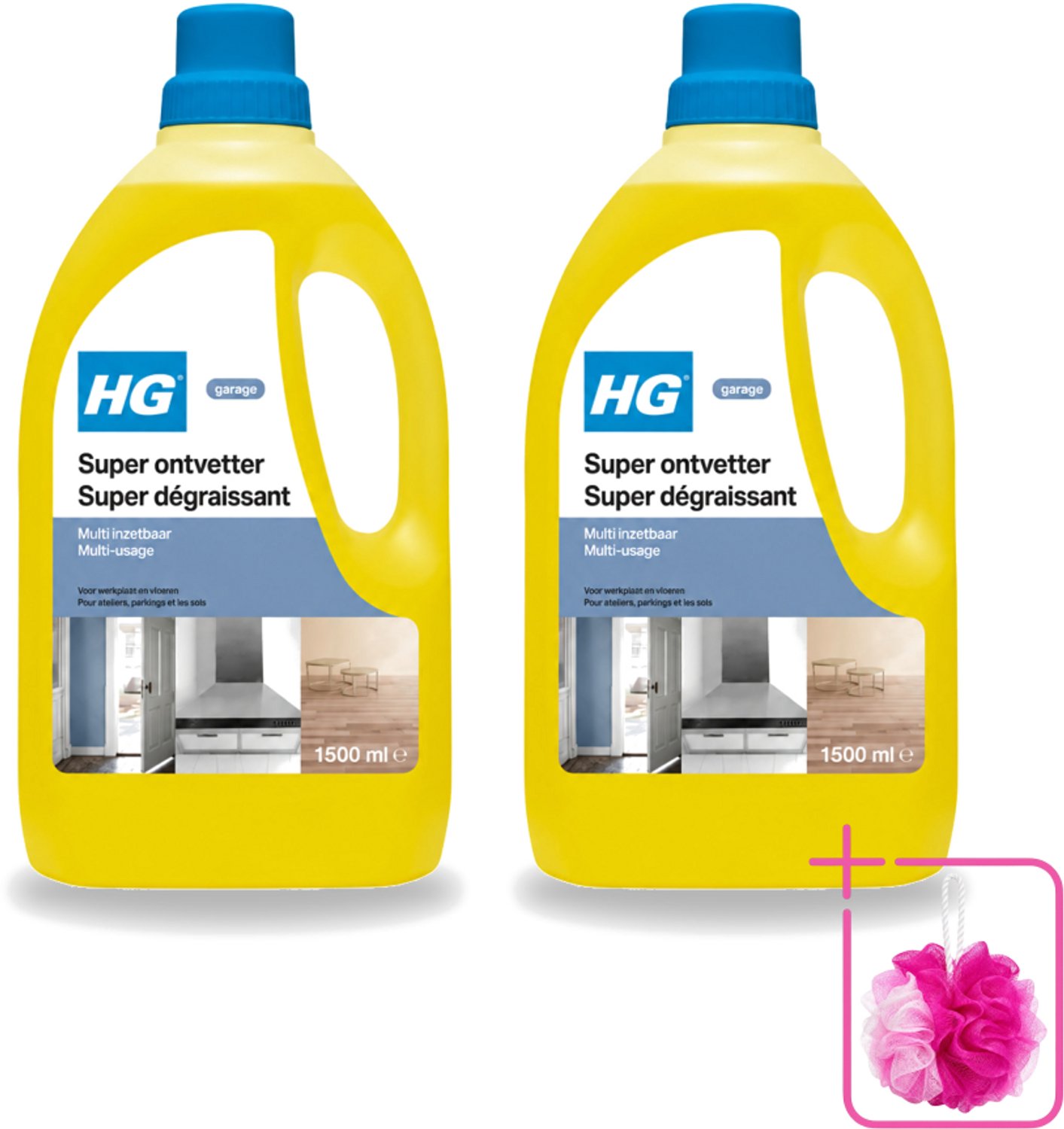 2 x HG - Super Ontvetter - 1,5 L - Bulkverpakking - Ontvetter - Vet verwijderen