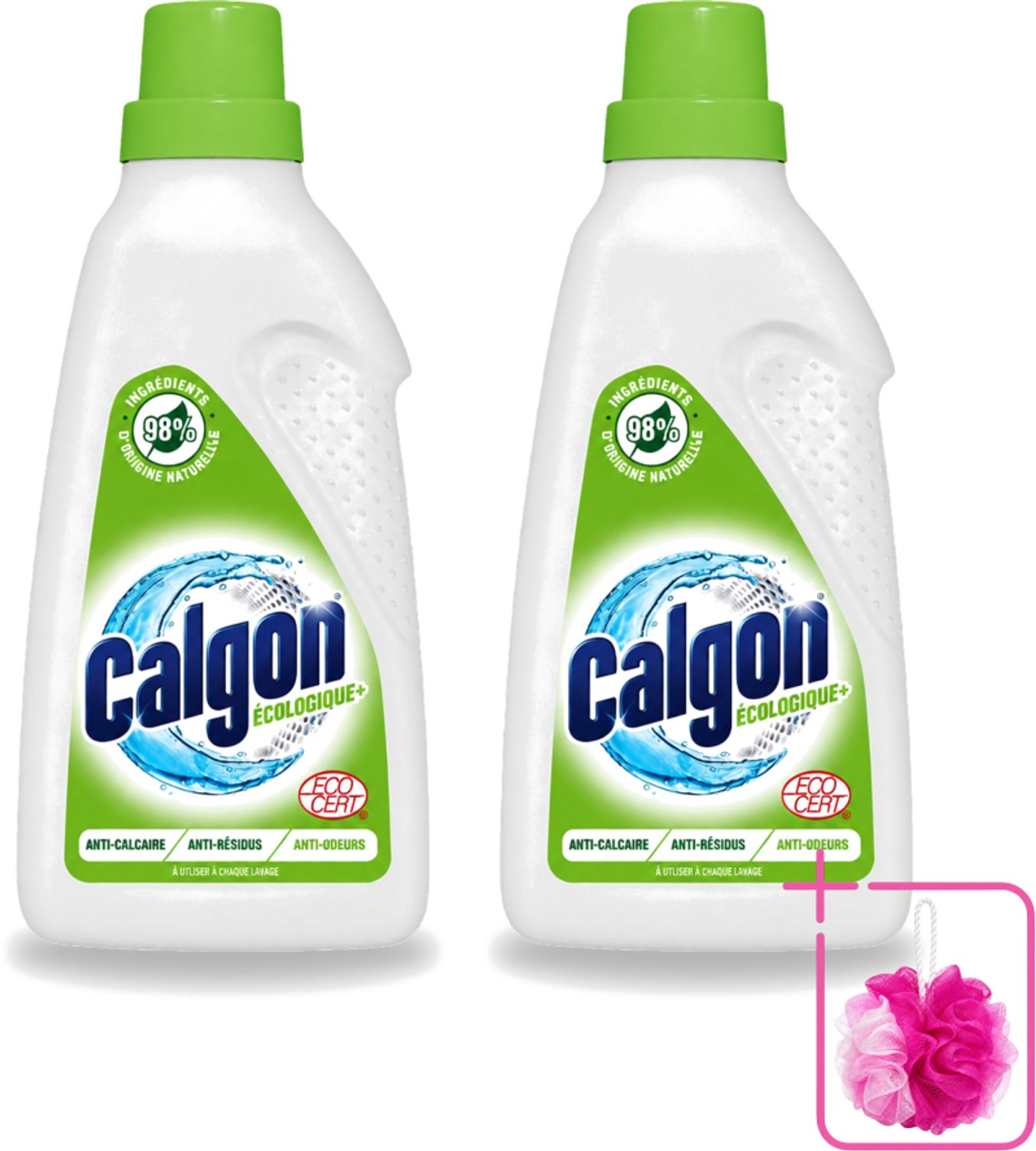 2 x Calgon - Wasmachinereiniger - Gel - Ecologisch - Tegen Kalkaanslag / Wasmiddelresten / Geuren - 750ml - 15 Wasbeurten - Bulkverpakking - Wasmachine reinigen - Douchemop - Kalkaanslag voorkomen